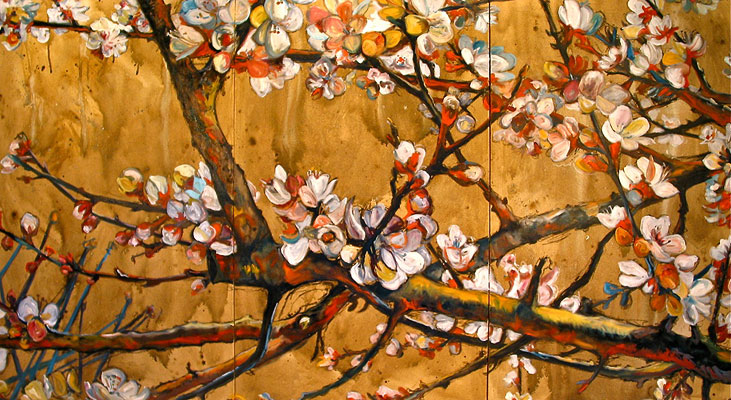 Cherry Blossoms, Parchment Sky