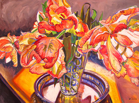 Red and Yellow Tulip Study No. 3
